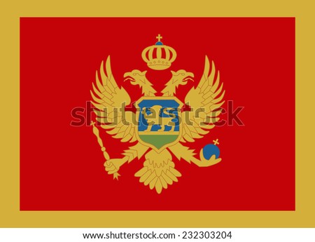 Flag of Montenegro vector illustration