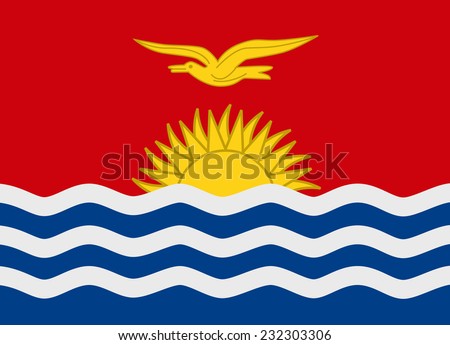 Flag of Kiribati vector illustration