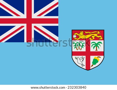 Flag of Fiji vector illustration