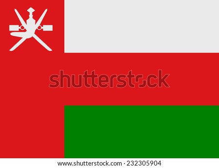 Flag of Oman vector illustration