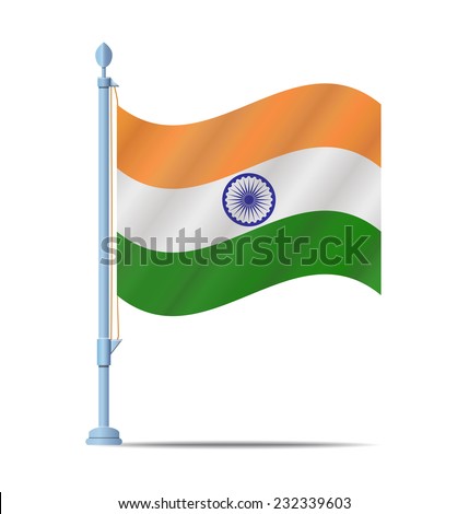 Flag Of India Vector Illustration - 232339603 : Shutterstock