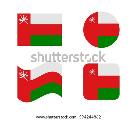 set 4 flags of oman