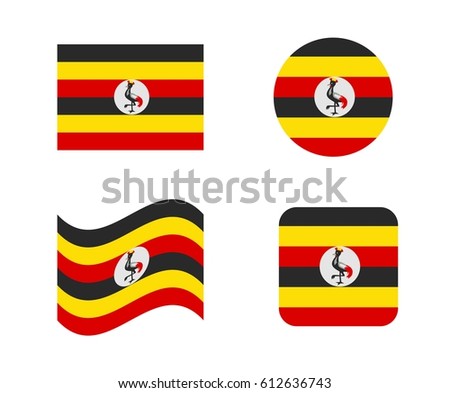 set 4 flags of uganda