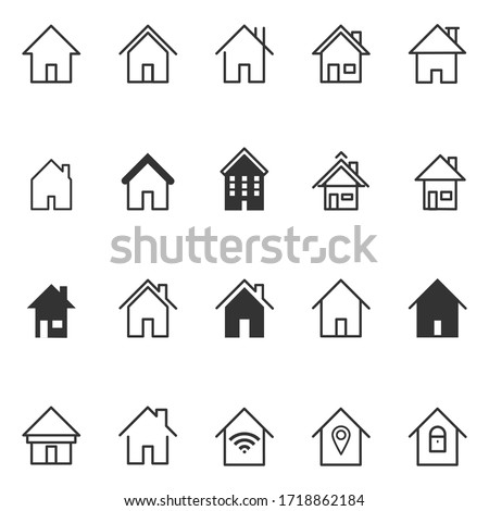 Set of home icon vector illustrator