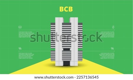 infographic Layout banco central do brazil vector