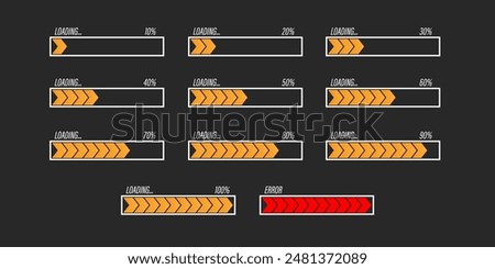 loading bar concept. Loading icons set.Load bar collection. loading icons on white background.