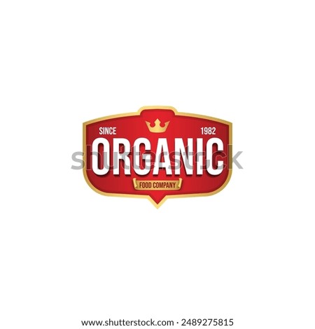 oval rectangle shape Vector Food company logo design template ideal for agriculture, organic food, grocery, natural harvest, baby food, cookies, cereals.