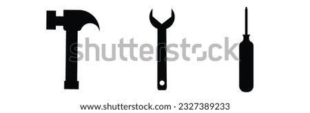 Building tools Hammer icon set. hammers vector icons set. Simple flat design. Symbol or sign for smith, blacksmith, metalwork, repair, carpenter, carpentry, and builder.