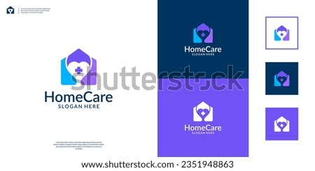 House Care logo design template, Medical House logo vector