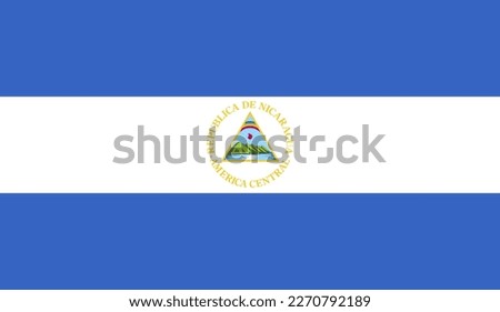 Vector NICARAGUA flag, official colours, illustration. EPS10. vector background of NICARAGUA flag, 
NICARAGUA Flag in circle