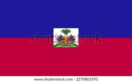 Vector HAITI flag, official colours, illustration. EPS10. vector background of HAITI flag, 
HAITI Flag in circle