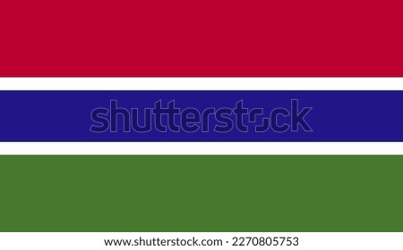 Vector GAMBIA flag, official colours, illustration. EPS10. vector background of GAMBIA flag, 
GAMBIA Flag in circle