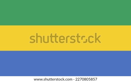 Vector GABON flag, official colours, illustration. EPS10. vector background of GABON flag, 
GABON Flag in circle