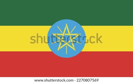 Vector ETHIOPIA flag, official colours, illustration. EPS10. vector background of ETHIOPIA flag, 
ETHIOPIA Flag in circle