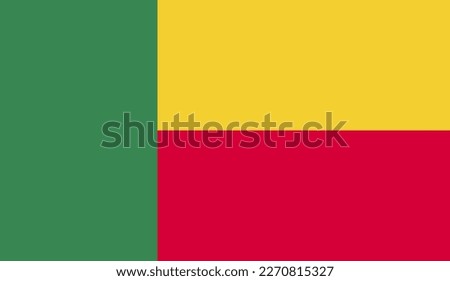 Vector BENIN flag, official colours, illustration. EPS10. vector background of BENIN flag, BENIN Flag in circle