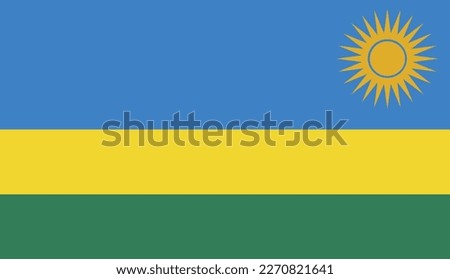 Vector RWANDA flag, official colours, illustration. EPS10. vector background of RWANDA flag, RWANDA Flag in circle
