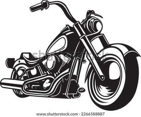 Chopper Motorcycle Logo Monochrome Design Style