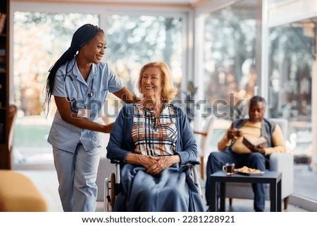Similar – Image, Stock Photo Healthcare worker at home visit