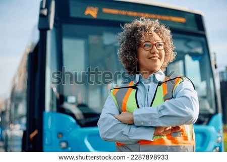 Similar – Foto Bild Porträt einer Frau, die im fahrenden Bus am Fenster sitzend mit dem Handy telefoniert.