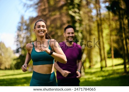 Similar – Image, Stock Photo woman running on the street in Bilbao city Spain