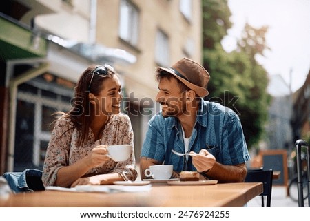 Similar – Foto Bild Ehepaar trinkt Kaffee im Café