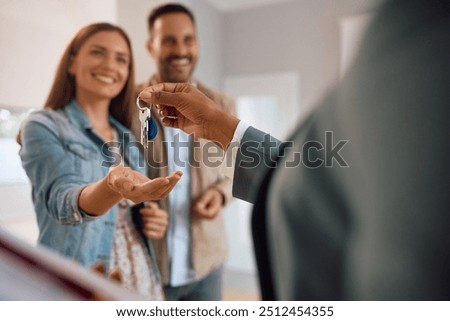 Similar – Image, Stock Photo Close-up of a moving box on the bathroom and office is