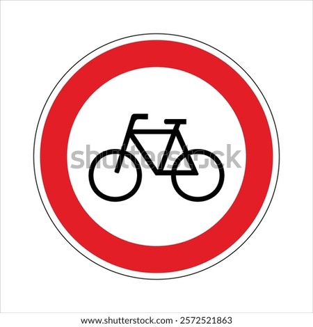 Similar – Image, Stock Photo Sign prohibited for bicycles ground