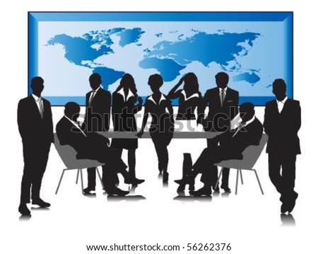 Vector illustration of business meeting.