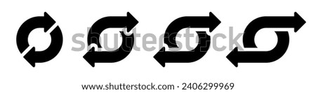 Double reverse arrow vector icon. Replace sign. Cashback symbol.