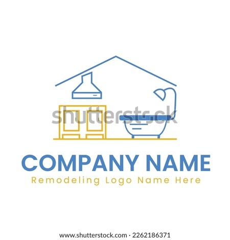 remodeling contractors american logo in vector 