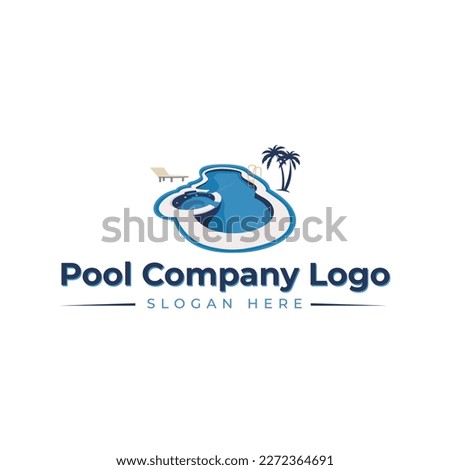 swimming pool and remodeling vector logo