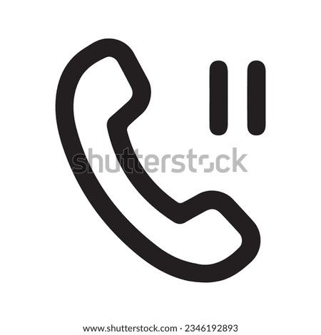 Phone Pause Icon design and vector illustration.