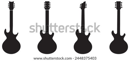 Guitar icon studio song. Festival rock vector design.