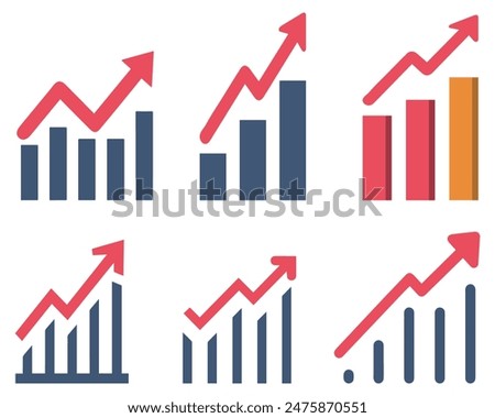 Graph chart economic icon. Money business increase design.