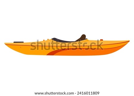 Inflatable kayak boat vector cartoon illustration isolated on a white background.