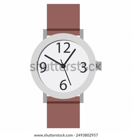 Wrist watch vector cartoon illustration isolated on a white background.