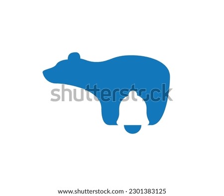 logo with negative space concept combining bears and bells