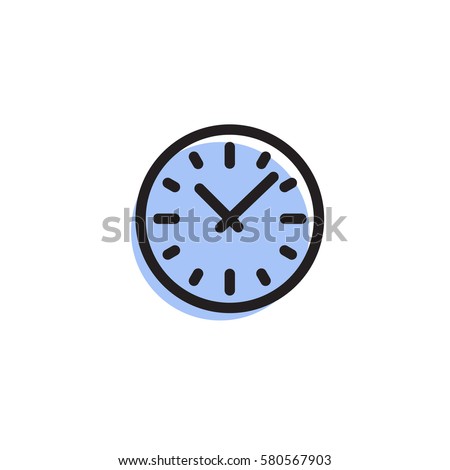 Clock icon. Simple vector sign.