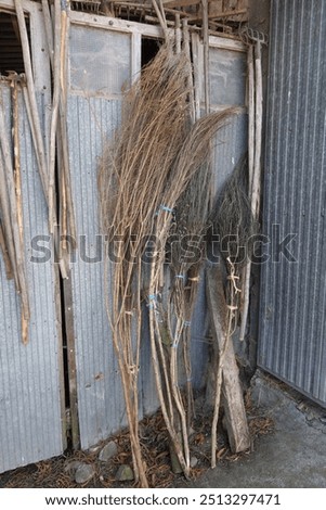 Similar – Image, Stock Photo Traditional handmade brooms at a bazaar in Adapazari in the province of Sakarya in Turkey