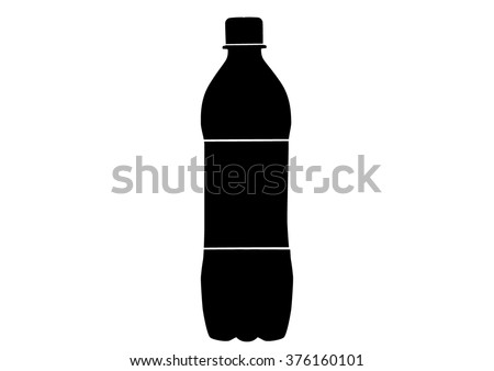 Vector isolated silhouette bottle