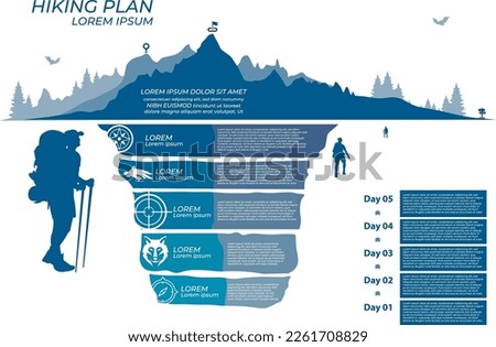 Vector Travel concept of discovering,exploring and observing nature. 
People hike, climb. Adventure tourism. 
design background for Magazine, flyer, voucher, leaflet, gift card.
Vector background