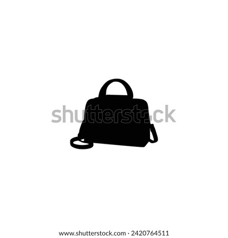 Simple filled women's handbags. Sale shopping bag icon. Vector illustration on a white background. Shopping bag and handbag line icon set, bag vector icon collection, linear style pictogram pack. 