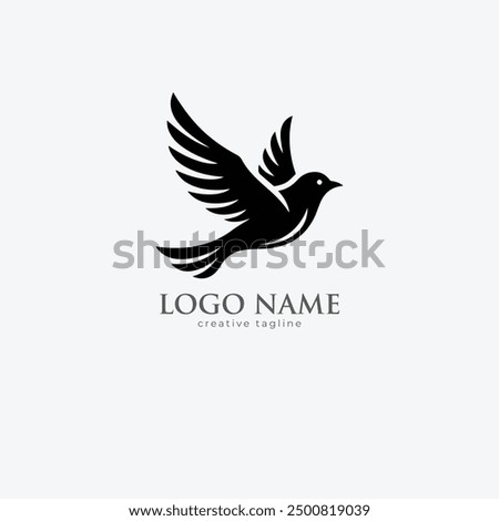 Flying bird, wing, icon, bird, eagle, wings, fly fully editable vector logo template