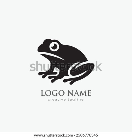 Frog logo, tree frog, farm, zoo, frog logo fully editable vector template