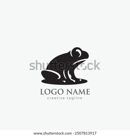 Frog logo, tree frog, farm, zoo, frog logo fully editable vector template