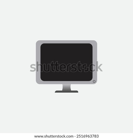 Display, monitor fully editable vector template