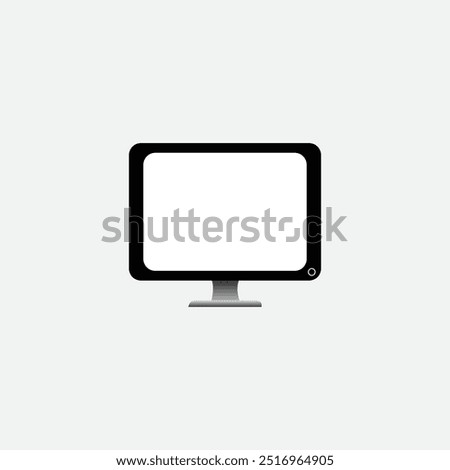 Monitor, Display, monitor fully editable vector template