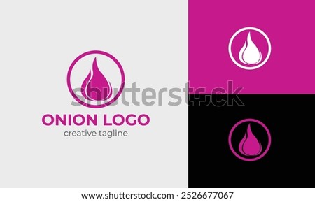 Onion logo design fully editable vector template