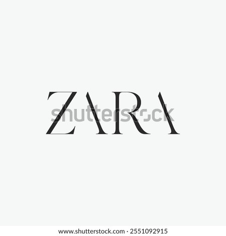 Zara clothing brand logo fully editable vector template