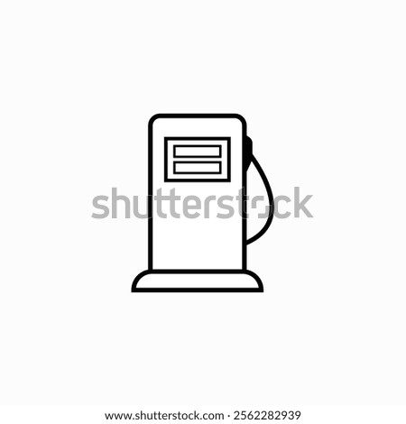 Gas station icon. Front view. Vector simple flat graphic illustration fully editable vector template